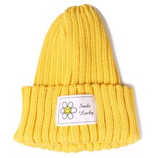 Monsieur 兒童花朵貼飾毛帽