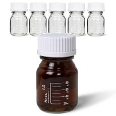 mir 六角刻度玻璃瓶 MW100, 6個, 100ml