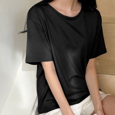 라라온 여성용 통기성 모달 심플 반팔 티셔츠 TSP344