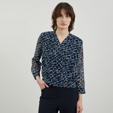 Olivia Lauren 幾何裹身襯衫 VOCNL4M3221