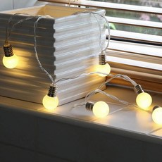 Luaz LED串燈 大球櫻桃燈泡燈飾 AA電池款 1.5m 10球, 1個, 暖白光