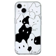 유스픽 캣캣캣 이너쿠션 젤 하드 휴대폰 케이스