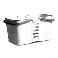 多功能排水沐浴籃, 白色, 1個