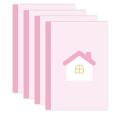 DASH&DOT Soft Things 迷你空白筆記本, 03 小房子, 4個