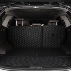 메이튼 차량용 트렁크 매트 일체형, 현대 투싼NX4 가솔린 디젤 트렁크스피커 무 (20년10월~), 블랙
