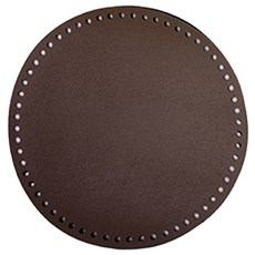 yarna 원형 가죽 바닥 + 폴리바닥 세트 20cm, 기본레자브라운, 1세트