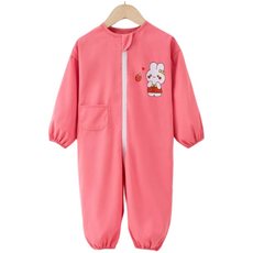 WeatherFairy 兒童動物拉鍊全身藝術禮服, 粉色