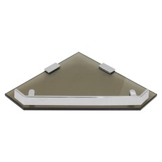 MIRINAE 強化玻璃五角浴室轉角架, 古銅色, 1個