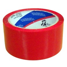 日新MRO 彩色封箱膠帶 中型包裝 紅色 48mm x 40m 50入, 1個