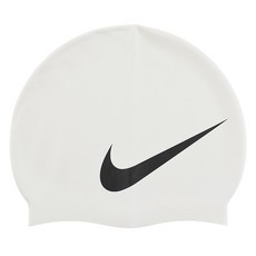 NIKE 耐吉 SWIM 大Swoosh矽膠泳帽 NESS8163-100, 白色, 1個