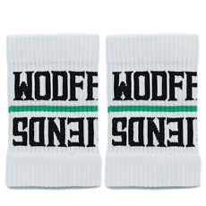 WOD FRIENDS CrossFit 運動吸汗腕帶, 白色, 1組