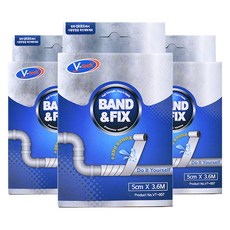 V-tech Band&Fix 環氧樹脂水管軟管管道修補防水多用途水固化膠帶, 3個