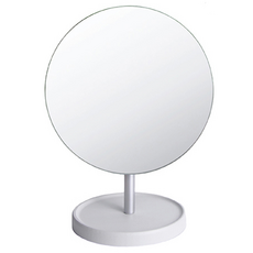 miro line 無框木質托盤圓形桌鏡, 灰色