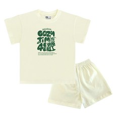 키즈크루 아동용 통기성 코지 반팔 상하의 세트