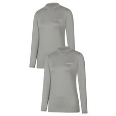 ISENBERG 女款半高領刷毛長袖T恤2件組