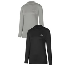 女款高領拉絨長袖T恤 2 件套