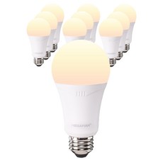 Vitson Wonha 燈泡 1級 LED Megaman 燈泡 白色 12W YTA60Z2-122630, 燈泡色, 10個