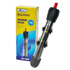 Amazon 海豚水族箱觀賞魚用加熱棒 75W AH-75HW, 1個