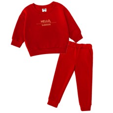 키즈크루 아동용 온리헬로 맨투맨 상하의 세트