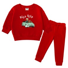 키즈크루 아동용 빕빕 맨투맨 상하의 세트