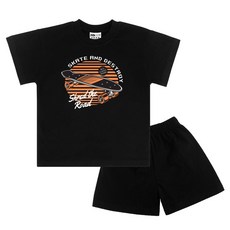 키즈크루 아동용 통기성 로드스케이트 반팔 상하 세트