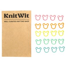 KnitWit 彩色小熊記號圈 編織用品, 隨機出貨, 1個