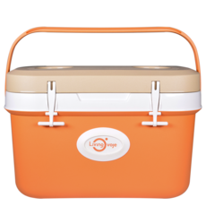리빙오보제 테이블벙커 아이스박스, 오렌지 + 베이지, 11L