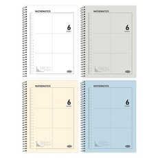 Pinkfoot 6格數學練習本 4款, 混色, 1組
