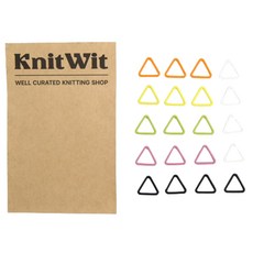 彩色三角記號圈 編織工具, 20個, 隨機出貨