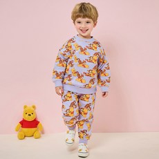 milkmile 兒童迪士尼維尼與跳跳虎擁抱圖案上衣褲子套裝