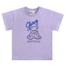 Kids Crew 兒童藍色小熊短袖T恤
