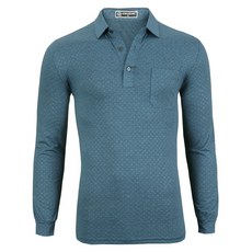 누아앤블랑 뉴이글 남성용 간절기 스판 긴팔 골프티셔츠 IW 7075