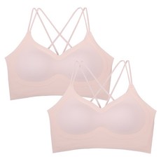 GLAM GONGGAM Double Up後背X字一體成型無縫無痕運動內衣2件組