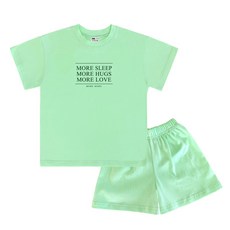 키즈크루 아동용 통기성 모리허그 반팔 상하의 세트