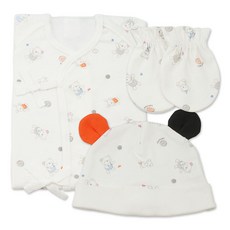 babybear 嬰兒用 Gomi 肚衣 + 防抓手套 + 新生兒帽組