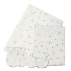babybear Gomi 嬰幼兒新生兒肚衣 + 防抓手套 + 腳套 + 包巾套裝