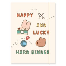 Monolike Happy & Lucky 硬殼活頁夾 A5 6孔, 1個, 03 象牙白