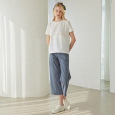 크레송 22 썸머 트리플 컬러 스티치 셋업 티블라우스 + 팬츠 세트