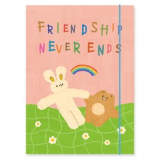 Monolike Unmatched Friends 硬殼活頁夾 A5 6孔, 1個, 02 粉紅色