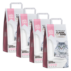 헬로키튼 고양이 응고형 카사바 벤토나이트 모래, 7kg, 4개, 무향