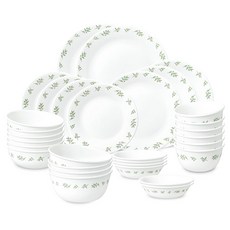 Corelle Brands 康寧餐具 Lime Tree 6人份韓式麵碗組 31件組, 混合色, 韓式飯碗 6p + 韓式湯碗 6p + 小碟子 6p + 圓形小盤 4p + 圓形中盤 3p + 圓形大盤 2p + 小麵碗 4p, 1套