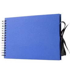 UNHAVE 蝴蝶結點綴活頁線圈相簿 08 藍色 長款, 20張, 08 藍色 長款(黑色)