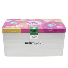BATH'CHARM 茶樹泡泡浴鐵盒, 1kg, 1個