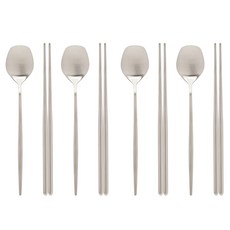 TABLE Art. Stlla筷勺組, 霧緞面, 勺子 4支+筷子 4雙, 1組