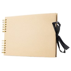 UNHAVE 蝴蝶結點綴活頁線圈相簿 01 米色 分割款, 40張, 01 米色 分割款(米色)