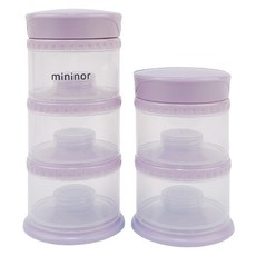 mininor 5層奶粉盒, 紫丁香色, 1個