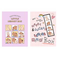 HappyAndLucky Monolike小回憶相冊 2種組 A, 紫色、粉色, 20張