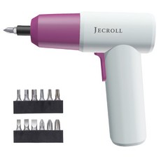 제크롤 C타입 충전식 LED 터치패널 무선 전동 드라이버 세트 퍼플 DW-107, 1세트