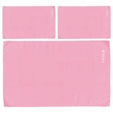 Vecle 多用途超細纖維運動毛巾, 3個, 粉紅色
