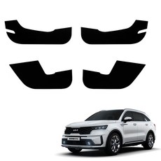 MAYTON 小改款 皮革 防刮 車門保護蓋 組 SC, 起亞 Sorento MQ4, 黑色